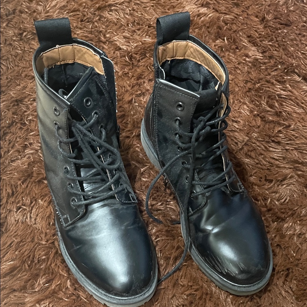 Men's Black Madden Leather Boots 8.5